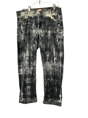 Women's Eunina Distressed Custom Bleach Dye Boyfriend Jeans XL